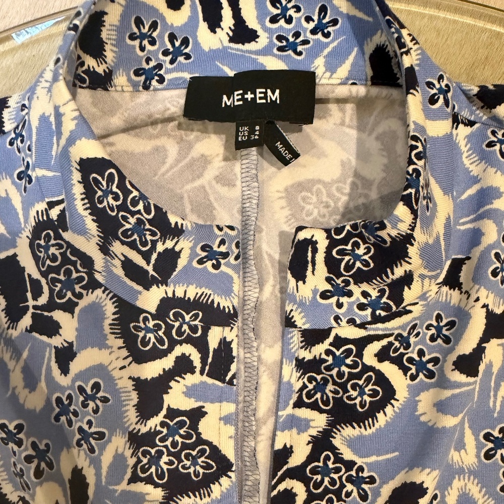 ME+EM Graphic Ribbon Floral Print Midi Dress - Picture 4 of 12